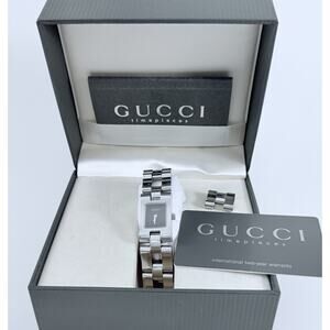 Gucci 2305L Women’s Stainless Steel Watch w/ Box & Papers Extra Links Swiss